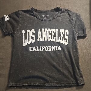On Fire Charcoal Los Angeles Tee